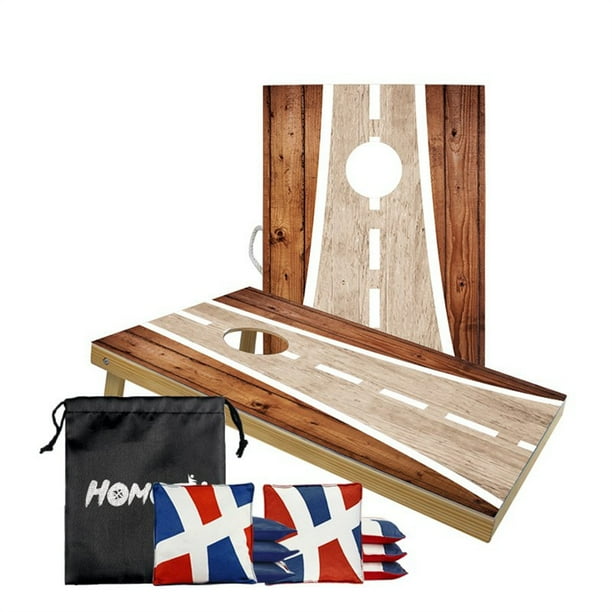 Tailgate Cornhole Boards w Set of 8 Cornhole Bags For Indoor & Outdoor Toss Game Competitions & Tournaments Gray and White Pattern Lines Premium Cornhole Set Tailgate Cornhole Boards w Set of 8 Cornhole Bags For Indoor & Outdoor Toss Game Competitions & Tournaments Gray and White Pattern Lines Premium Cornhole Set
